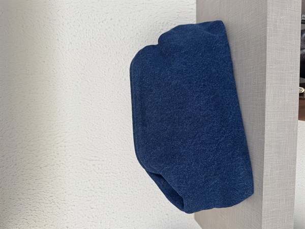 Burslu Clutch Mini Çanta Denim Lacivert
