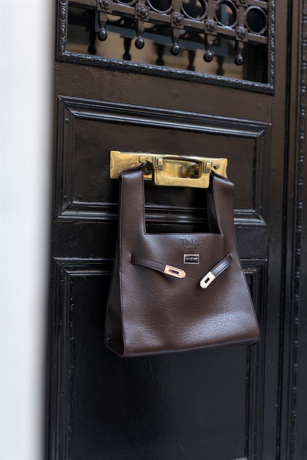 Shopper Bag Kemer Aksesuarlı Omuz Çantası Acı Kahve
