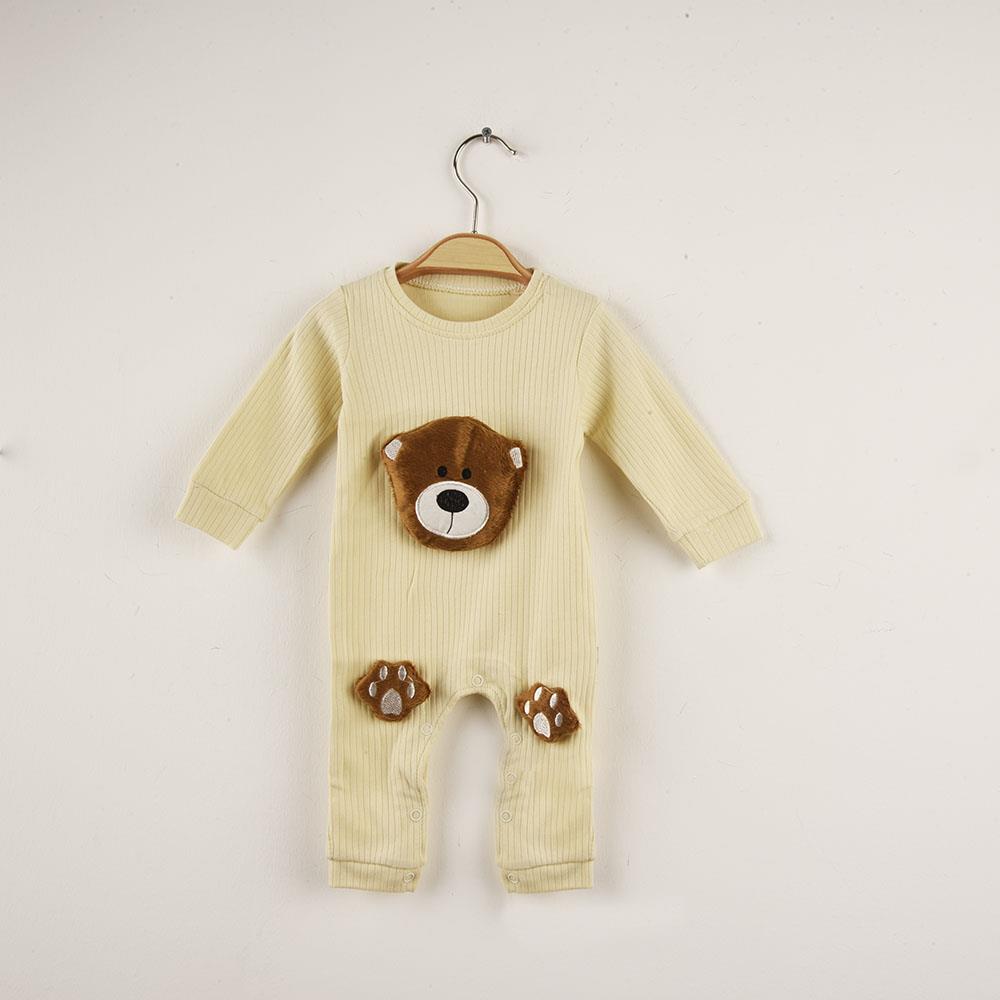 Bebek 3D Ayı Ve Pati Baskılı Tulum