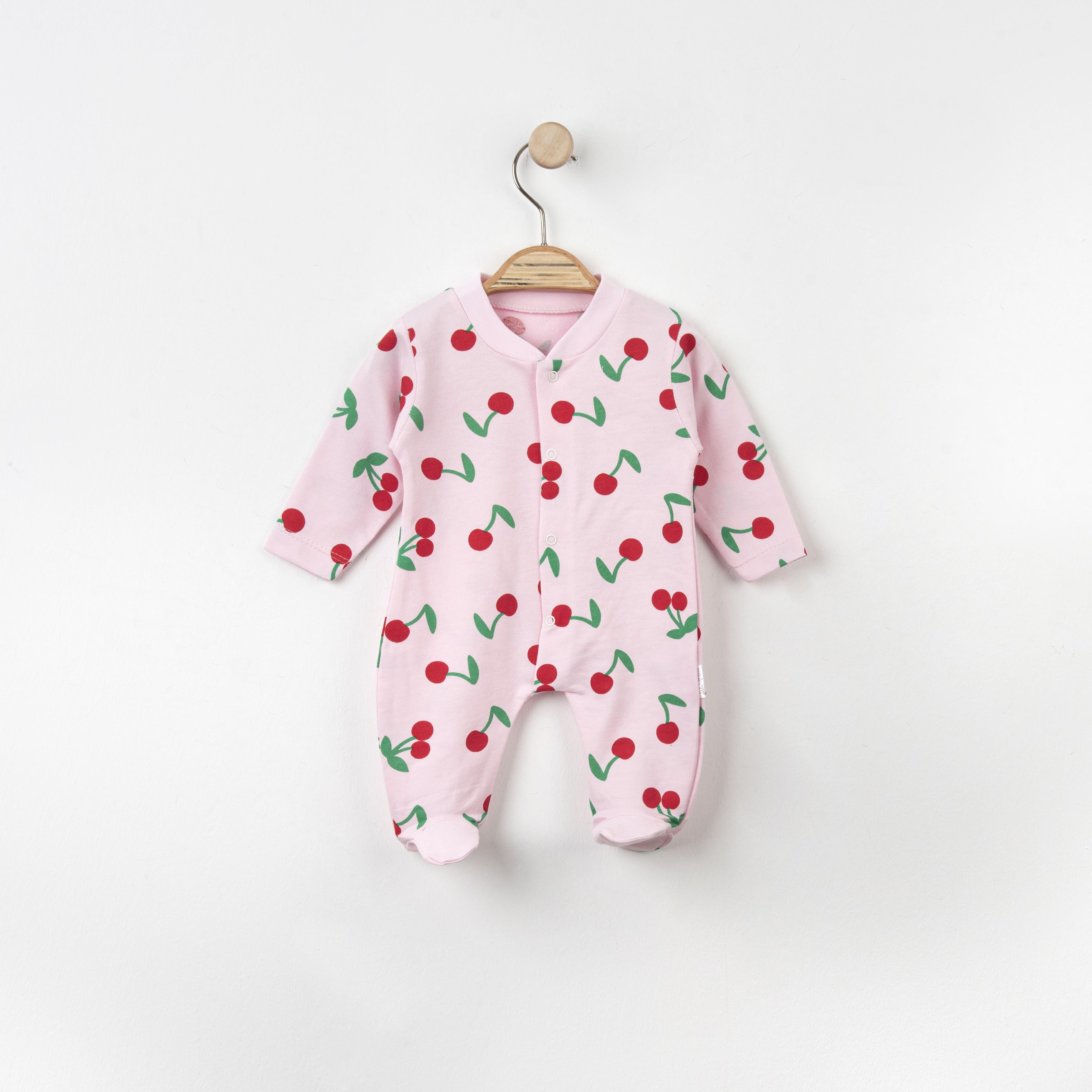 Bebek Kiraz Figürü Temalı Patikli Tulum