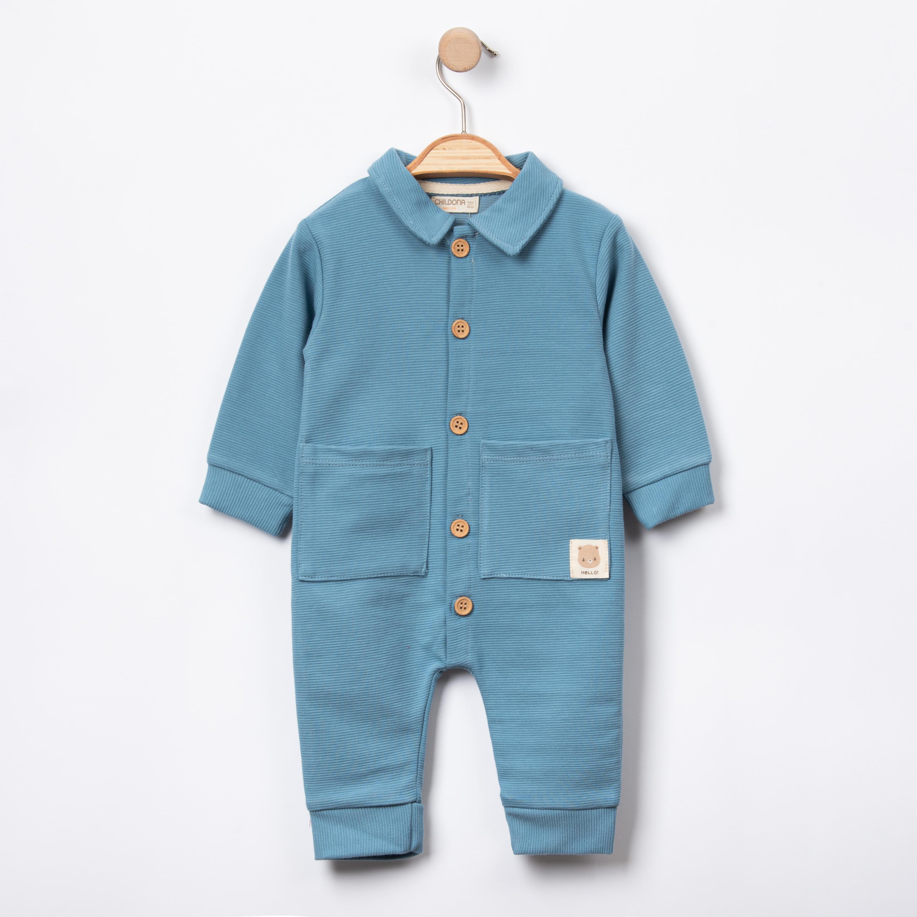 Cep Detaylı Bebek Tulum