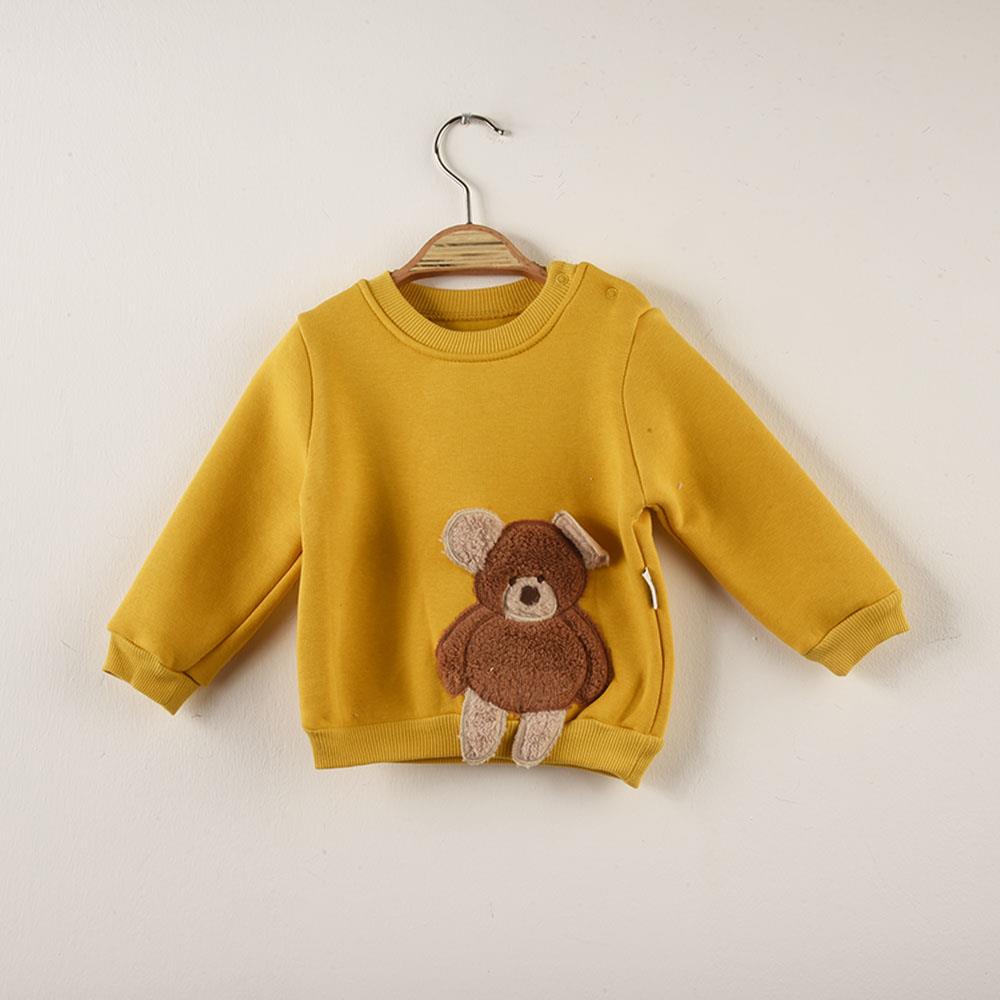 Necix's Ayaklarını Sallayan Ayıcık Nakışlı Sweatshirt