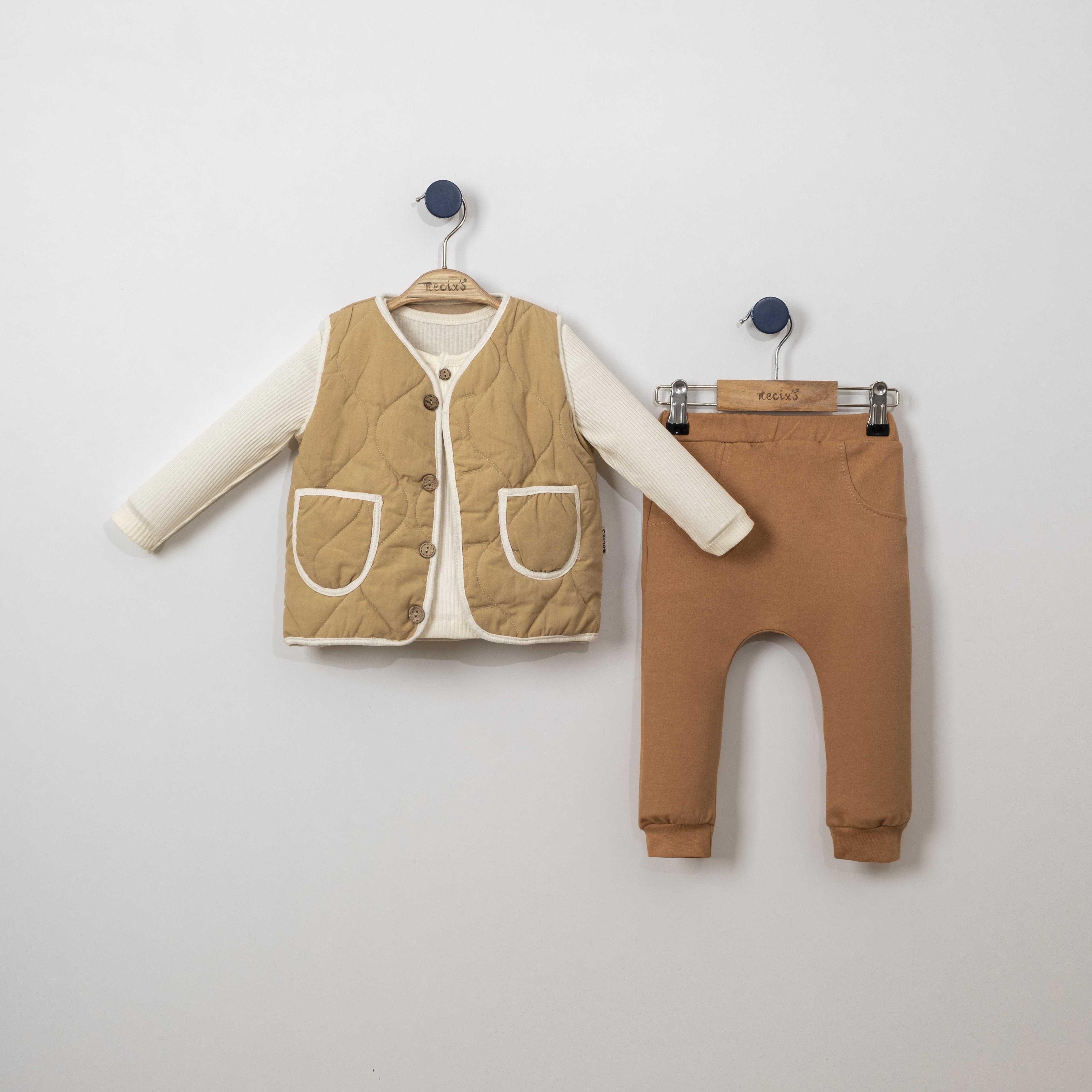 Necix's Bebek Kapitone Yelekli Üçlü Takım