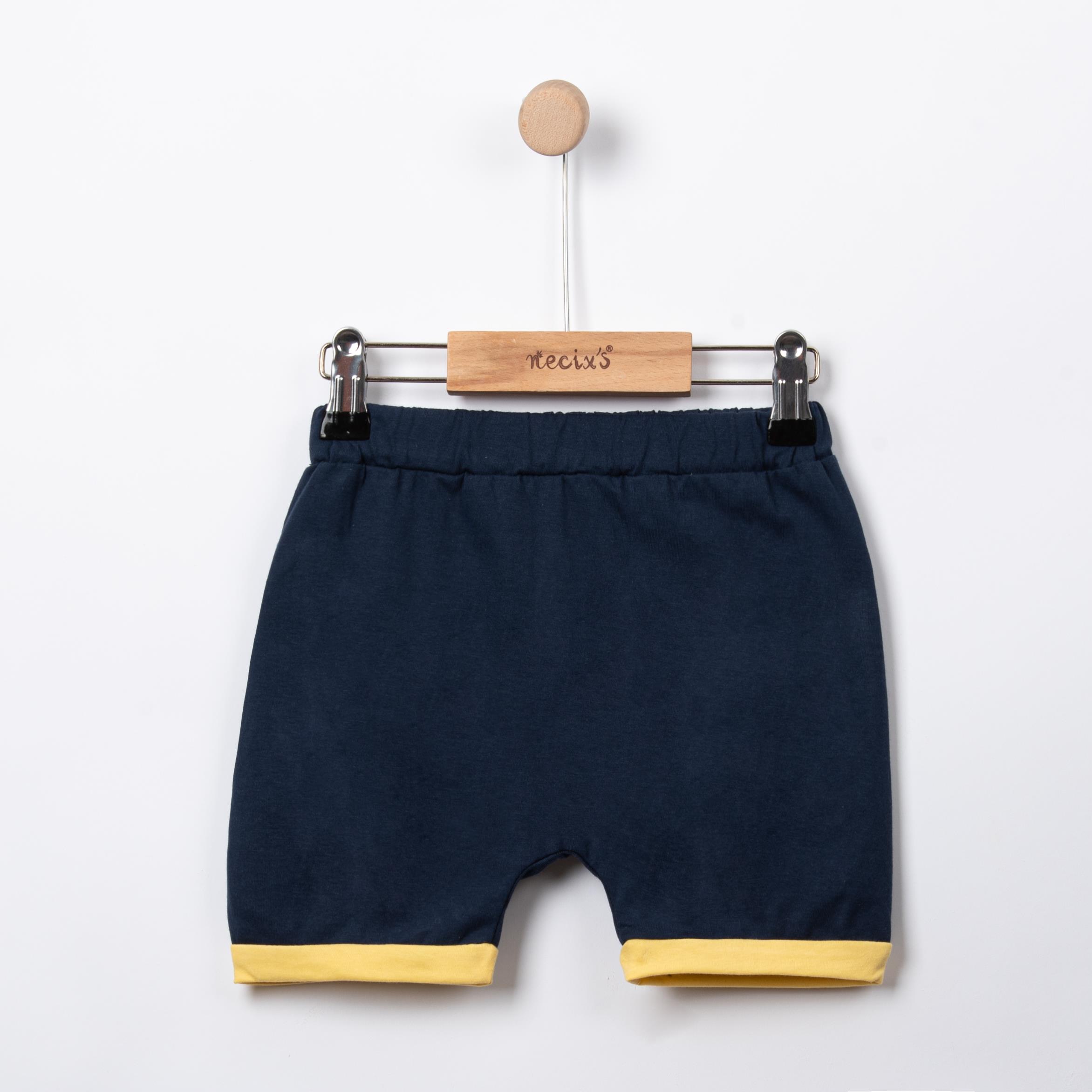 Necix's Paça Şerit Detaylı Beli Lastikli Bebek Şort