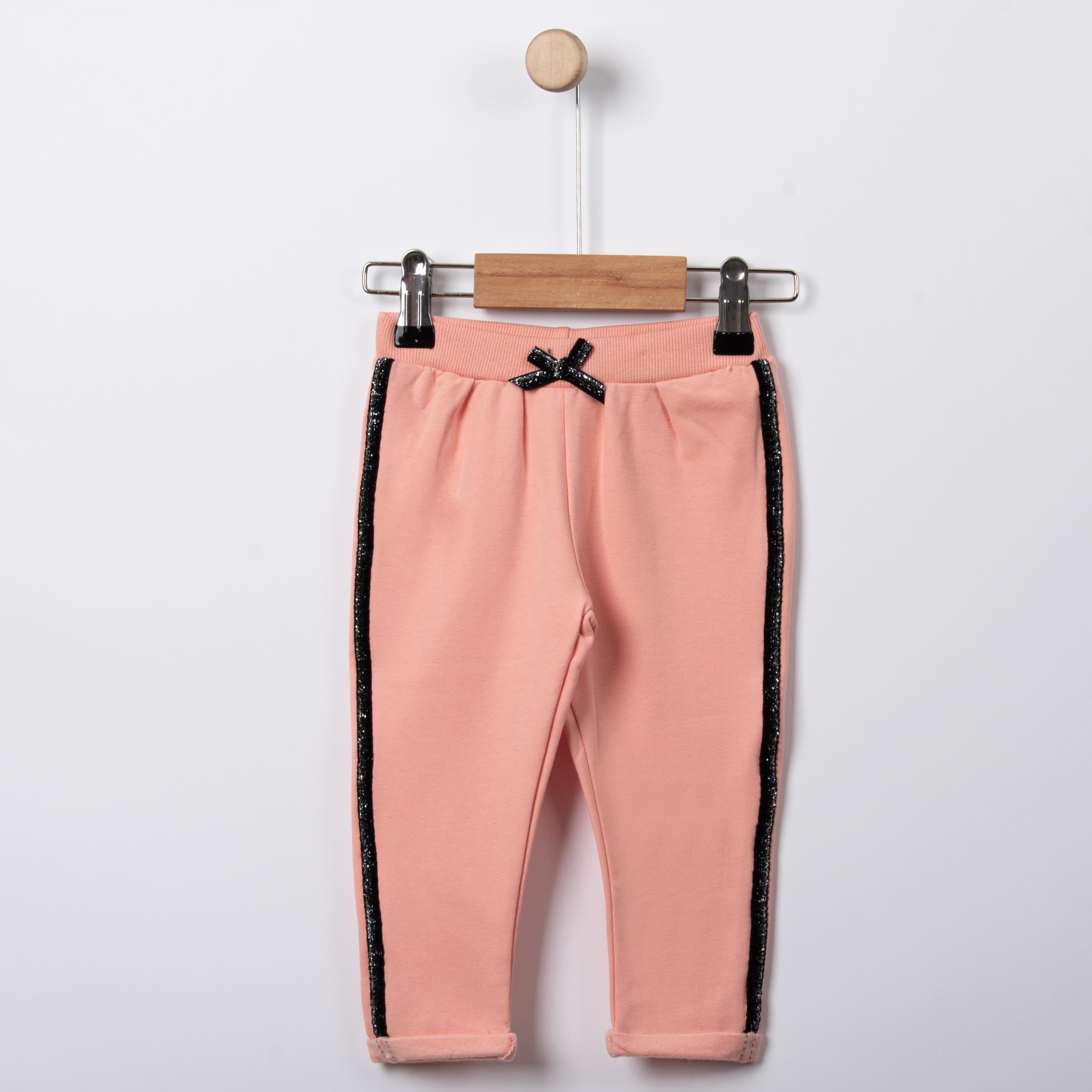 Parlak Şerit Detaylı Bebek Eşofman Alt