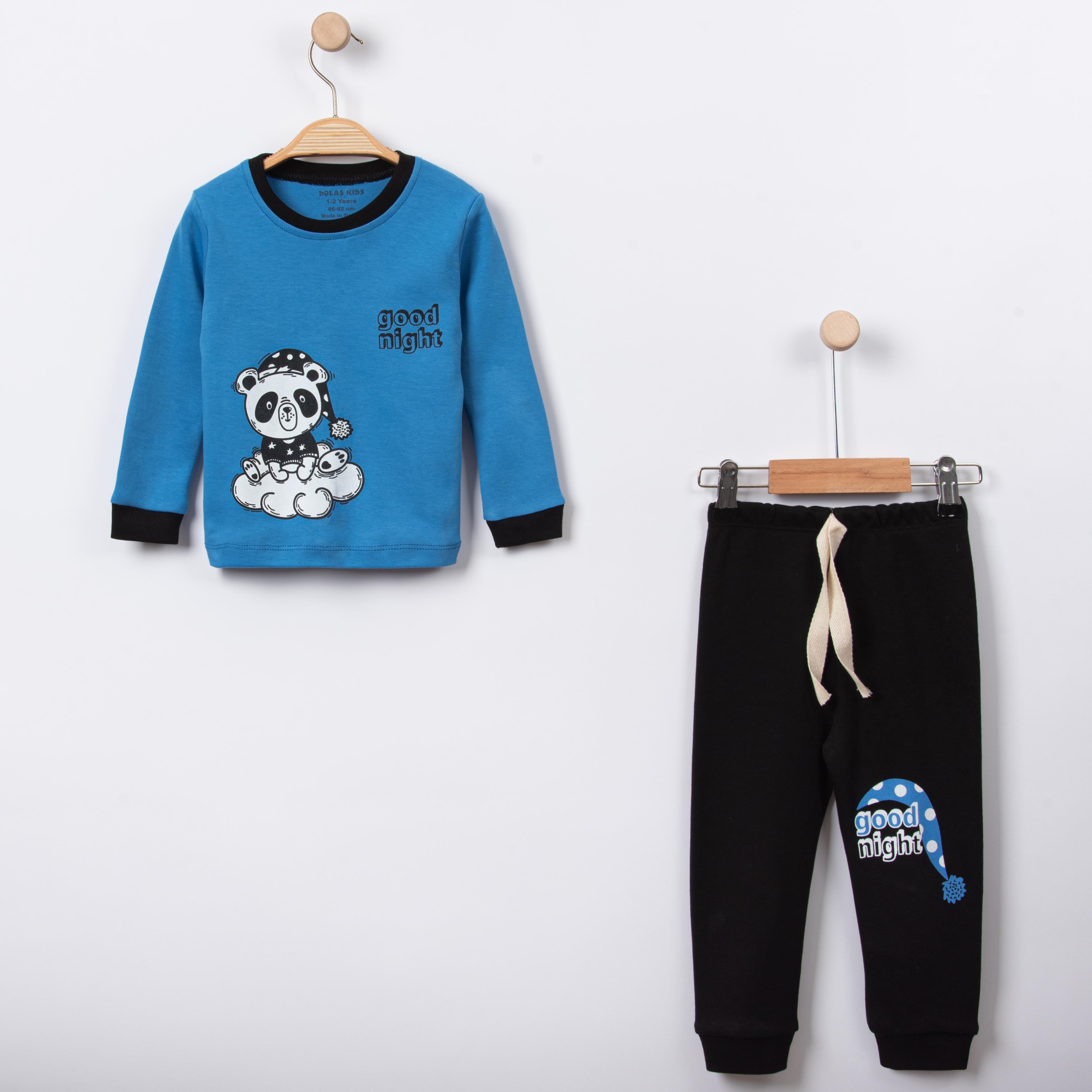 Uykucu Panda Temalı Erkek Çocuk Pijama Takımı