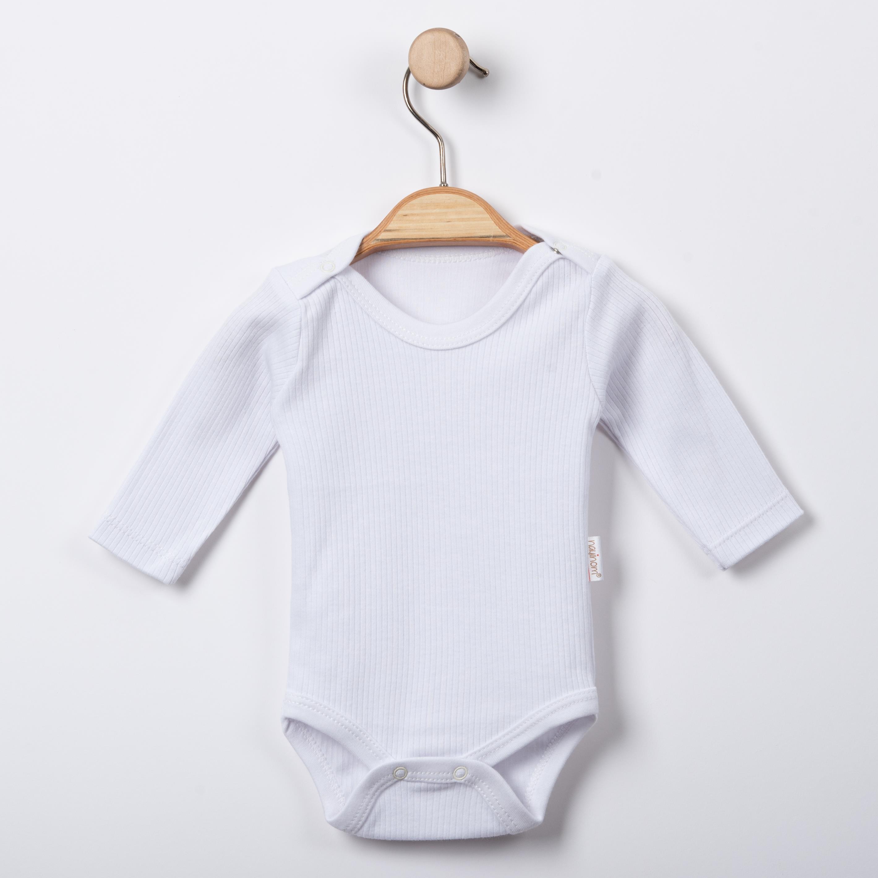 Uzun Kol Fitilli Bebek Çıtçıtlı Badi