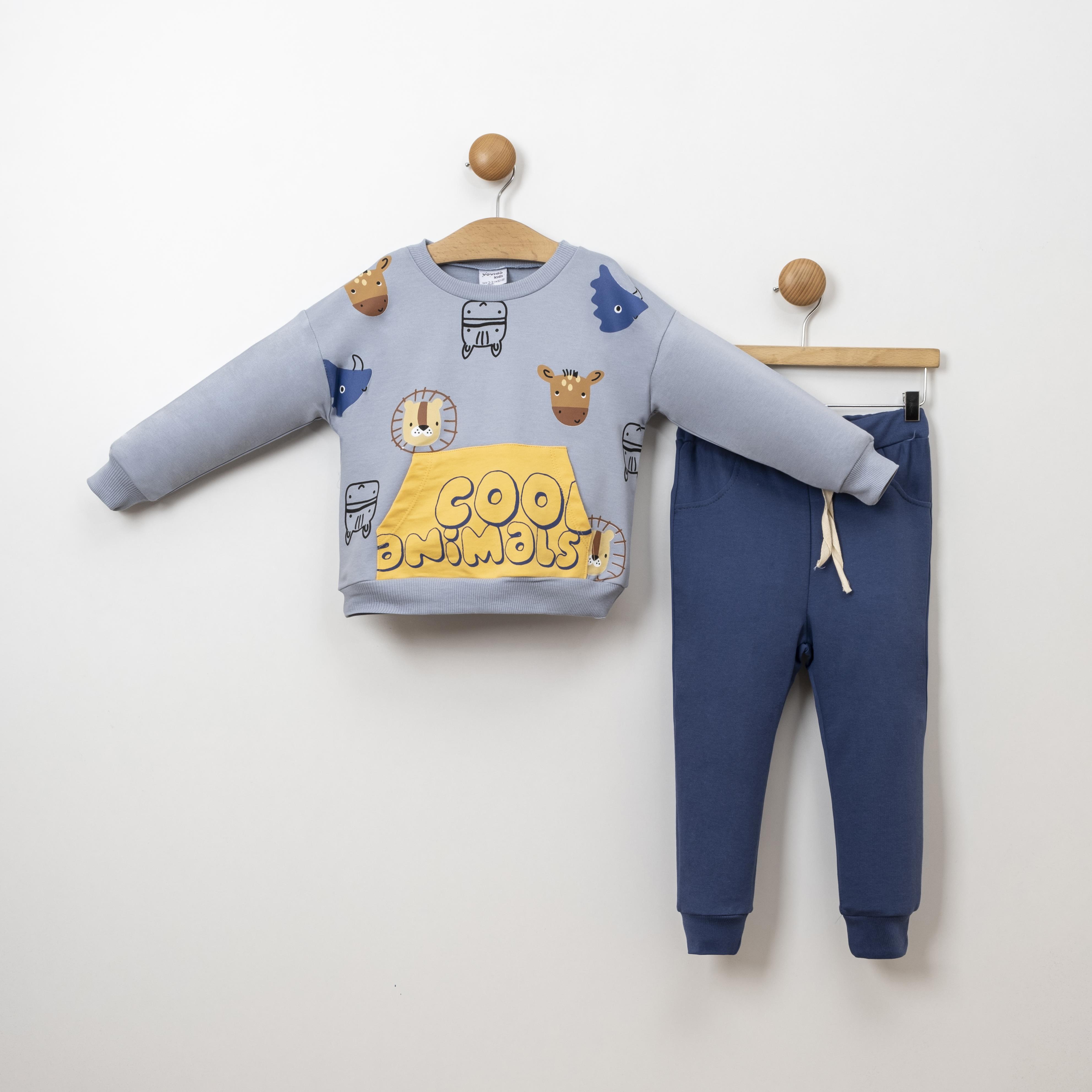 Vovido Cool Animals Yazı Temalı Eşofman Takımı