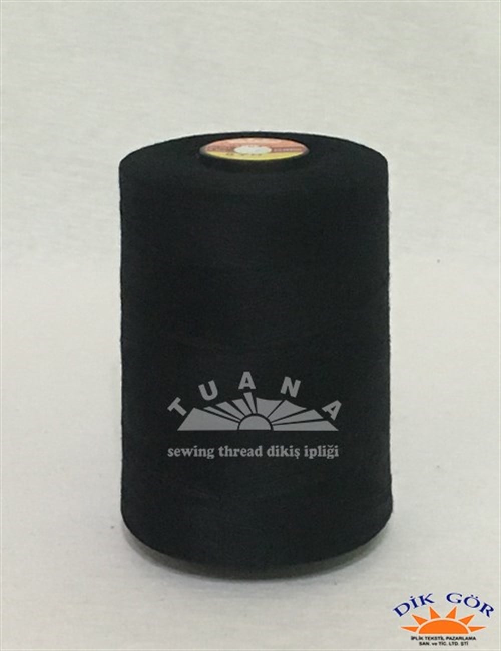 Tuana 180 Numara Siyah Polyester Nakış Altı Dikiş İpliği
