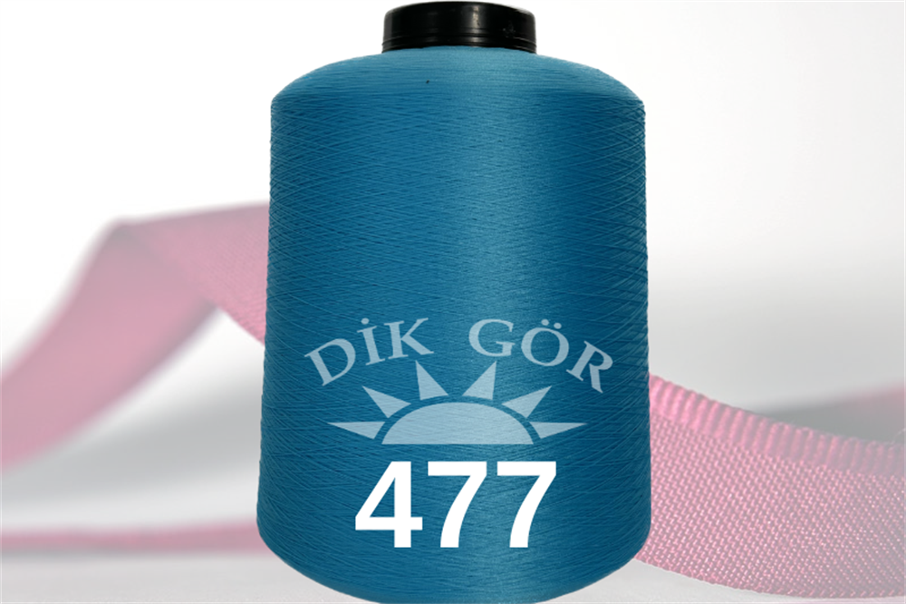 150 Denye 477 Renkli Tekstürize Polyester Overlok İpliği (Muz İplik)