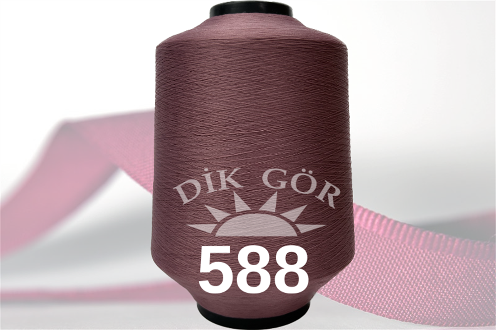 150 Denye 588 Renkli Tekstürize Polyester Overlok İpliği (Muz İplik)