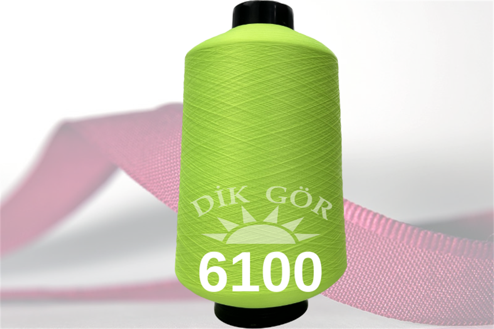 150 Denye 6100 Renkli Tekstürize Polyester Overlok İpliği (Muz İplik)