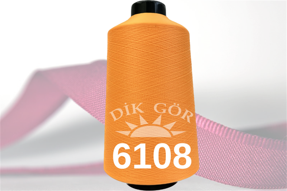150 Denye 6108 Renkli Tekstürize Polyester Overlok İpliği (Muz İplik)