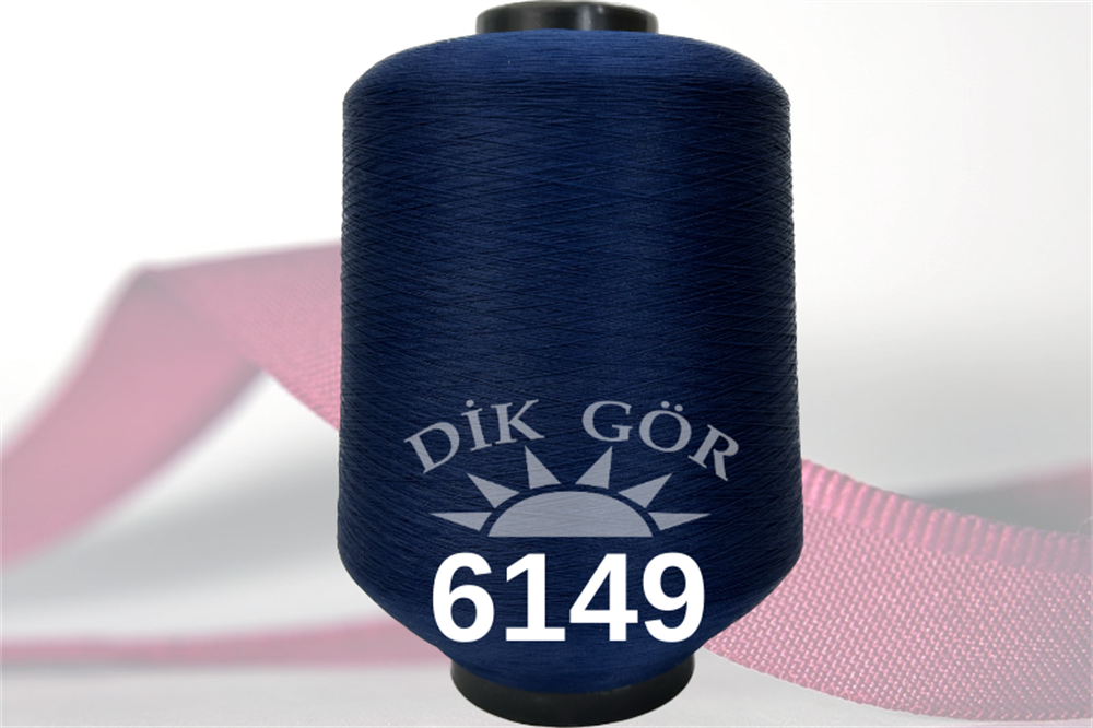 150 Denye 6149 Renkli Tekstürize Polyester Overlok İpliği (Muz İplik)