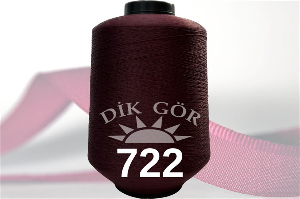 150 Denye 722 Renkli Tekstürize Polyester Overlok İpliği (Muz İplik)