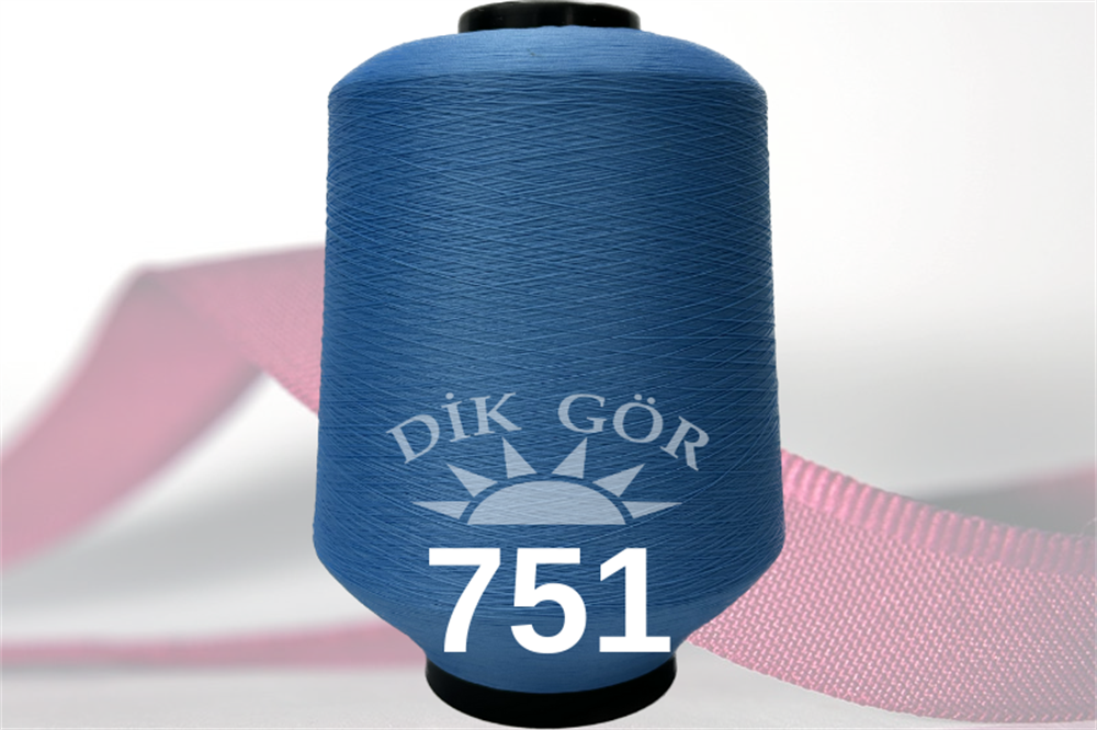 150 Denye 751 Renkli Tekstürize Polyester Overlok İpliği (Muz İplik)