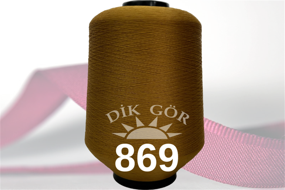 150 Denye 869 Renkli Tekstürize Polyester Overlok İpliği (Muz İplik)