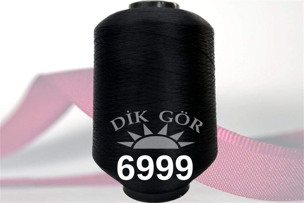 150 Denye SİYAH Tekstürize Polyester Overlok İpliği (Muz İplik)