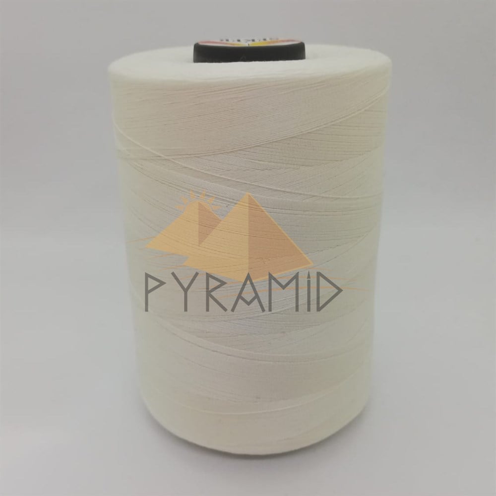 Pyramid 40 NO Şeker Beyazı Gazeli Merserizeli %100 Pamuk Dikiş İpliği