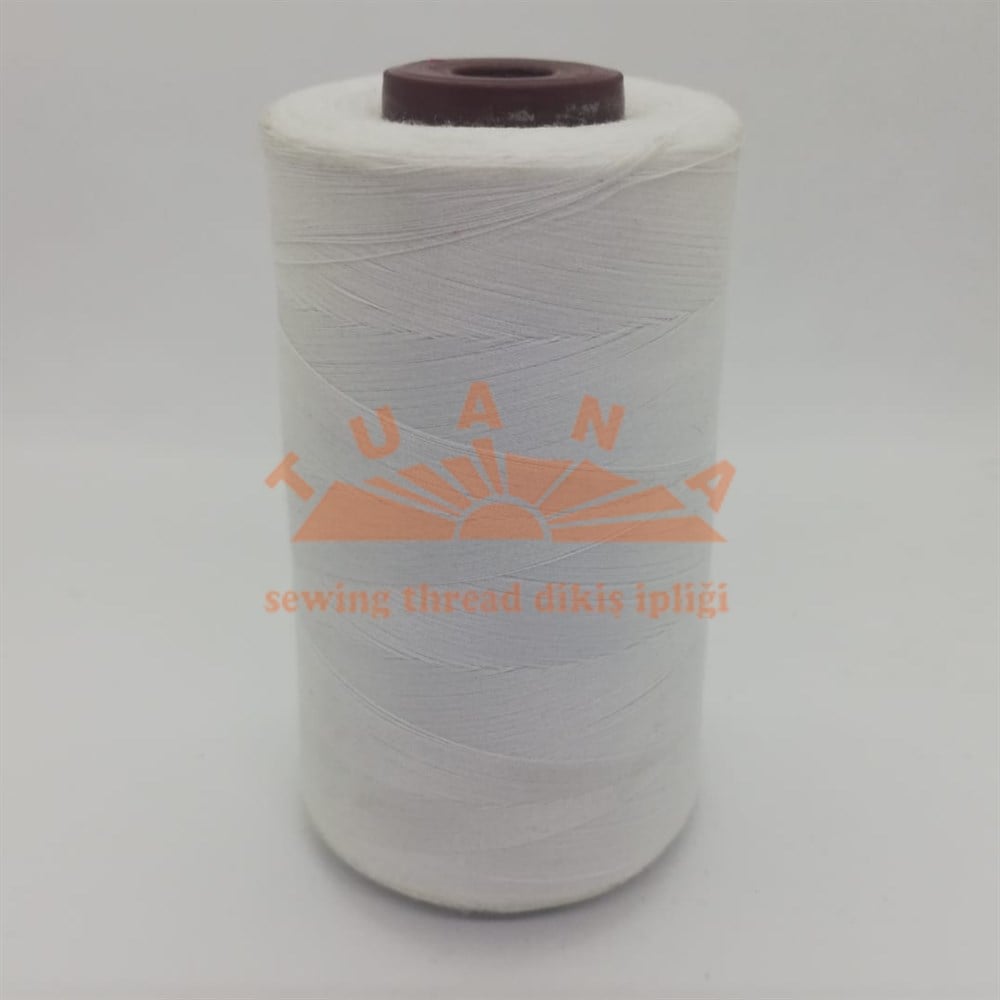 Tuana 120 Numara KASAR Beyaz Polyester Dikiş İpliği