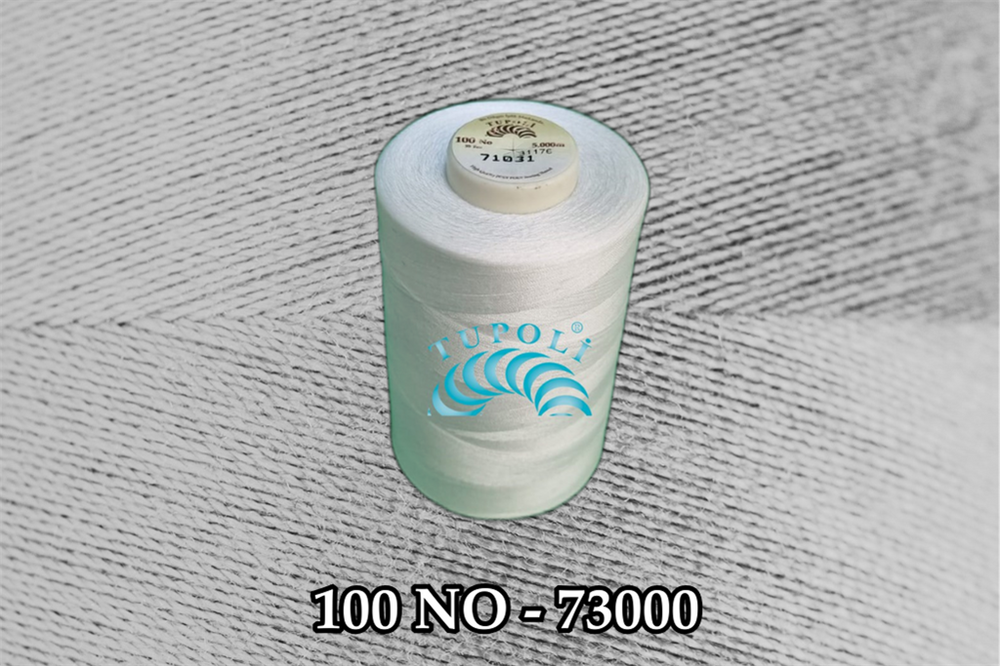 Tupoli 100 Numara Beyaz İlikli Polyester Dikiş İpliği