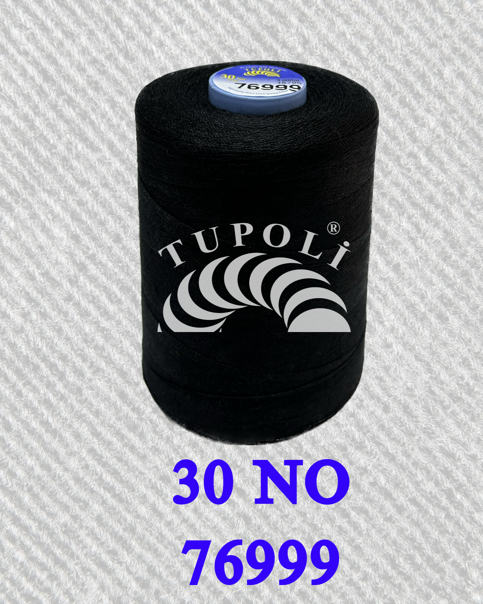 Tupoli 30 Numara Siyah İlikli Polyester Dikiş İpliği
