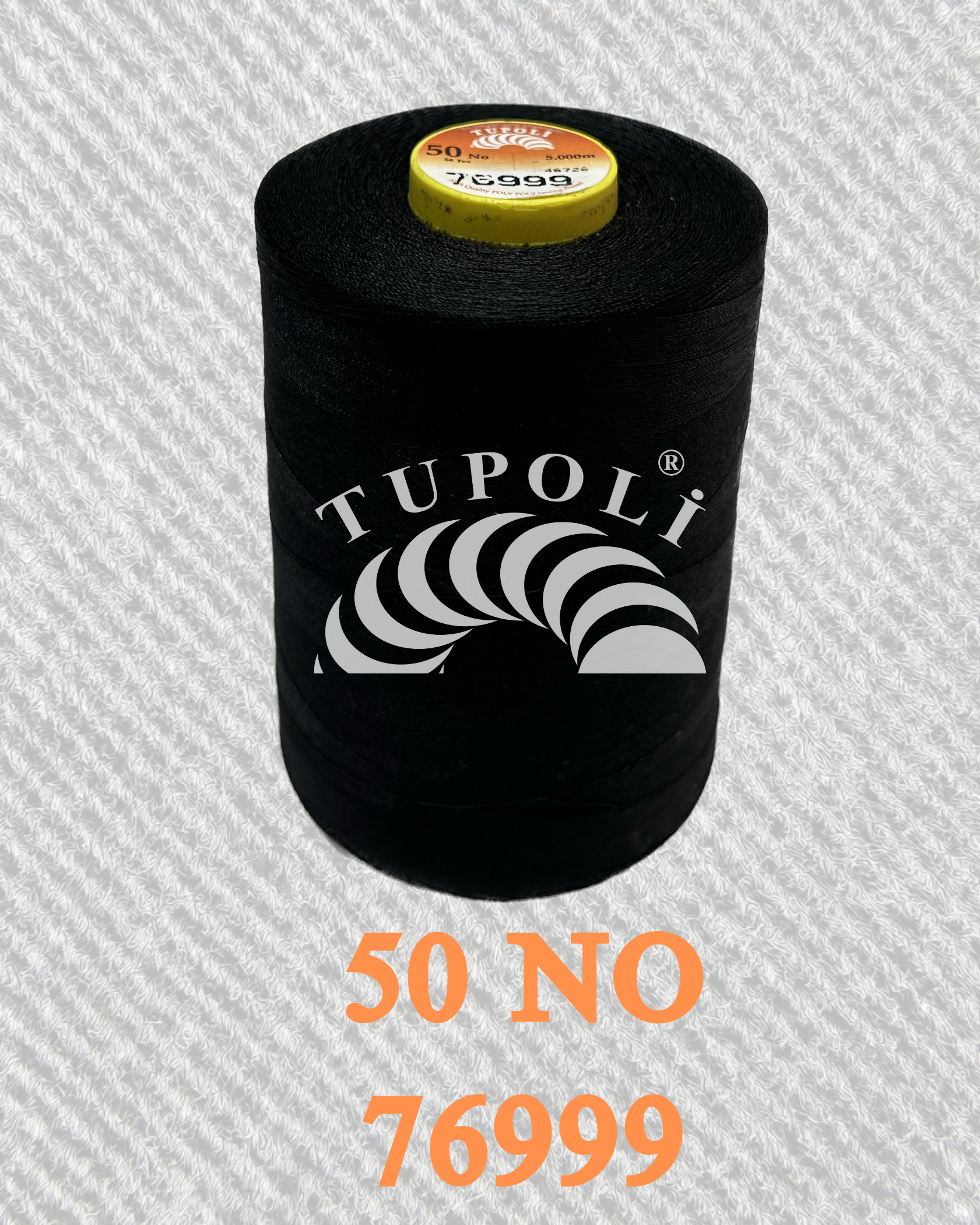 Tupoli 50 Numara Siyah İlikli Polyester Dikiş İpliği