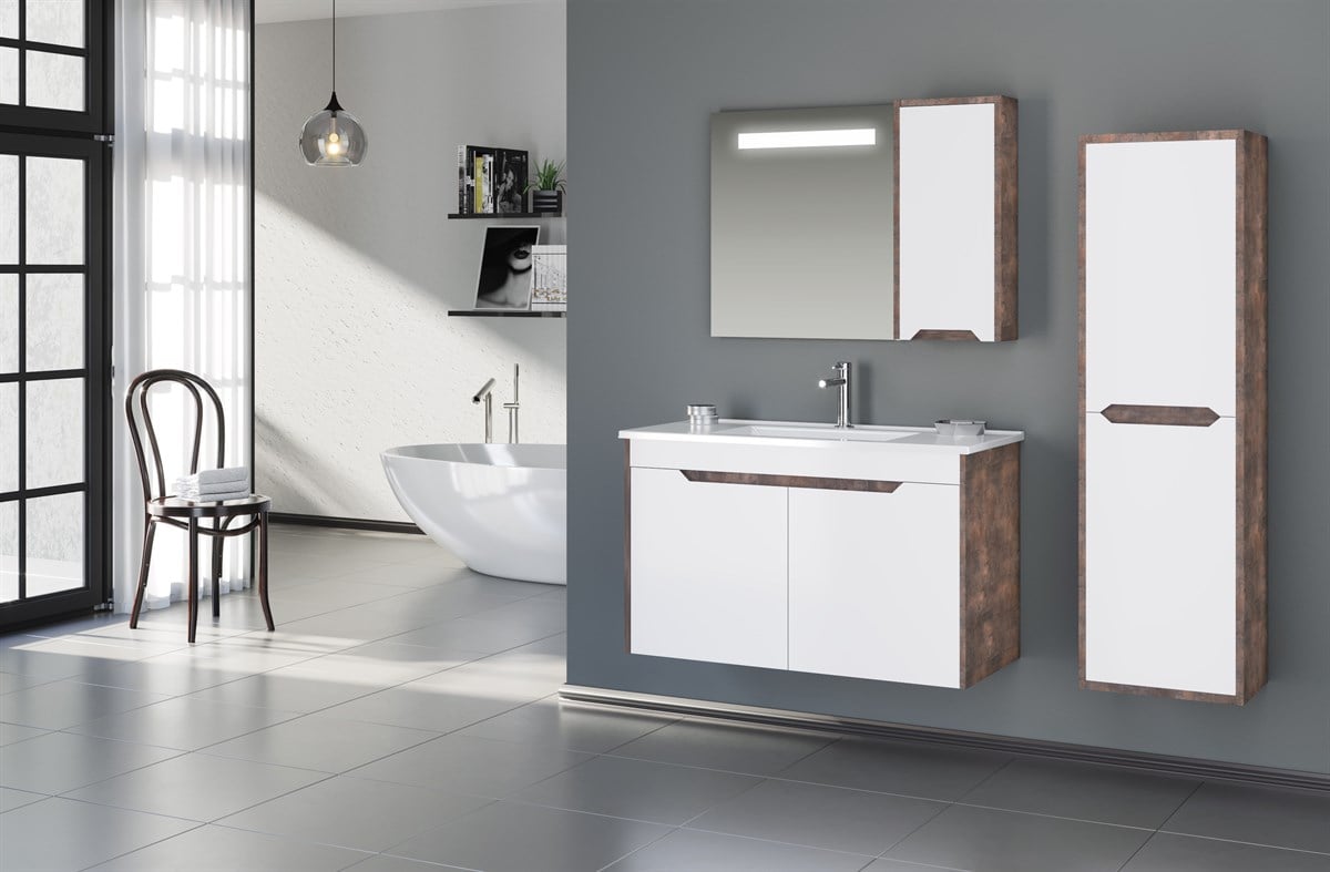 Orka Lago 85 cm Banyo Dolabı 