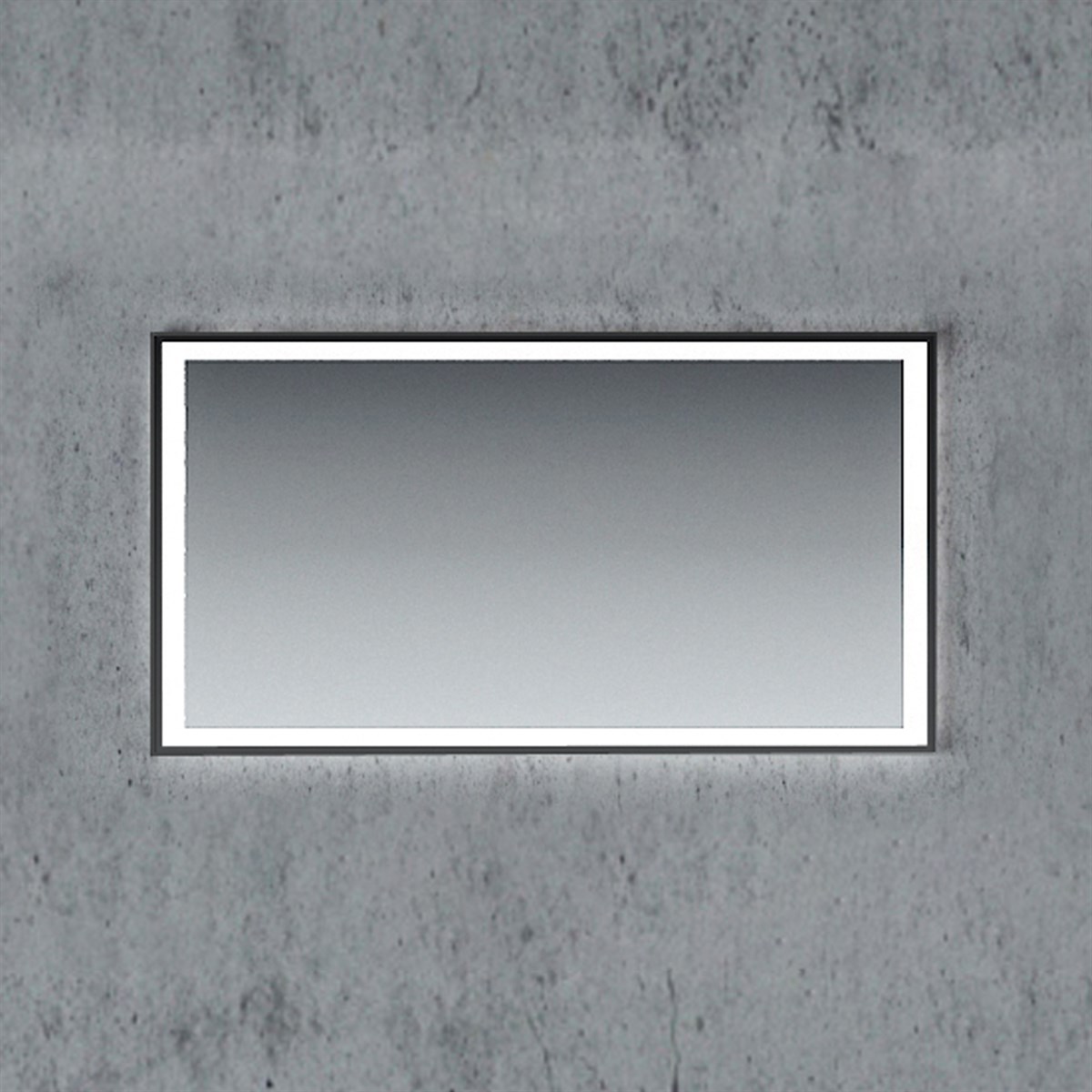 Orka Plus Style 120x65 Cm Mat Siyah Çerçeveli Ayna