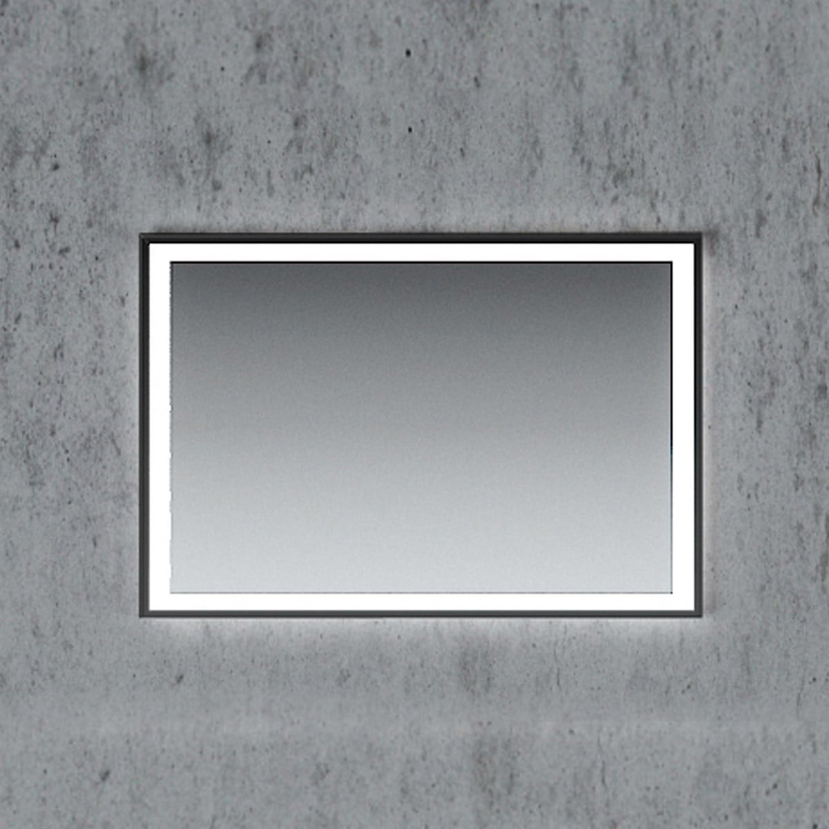 Orka Plus Style 95x65 CmMat Siyah Çerçeveli Ayna