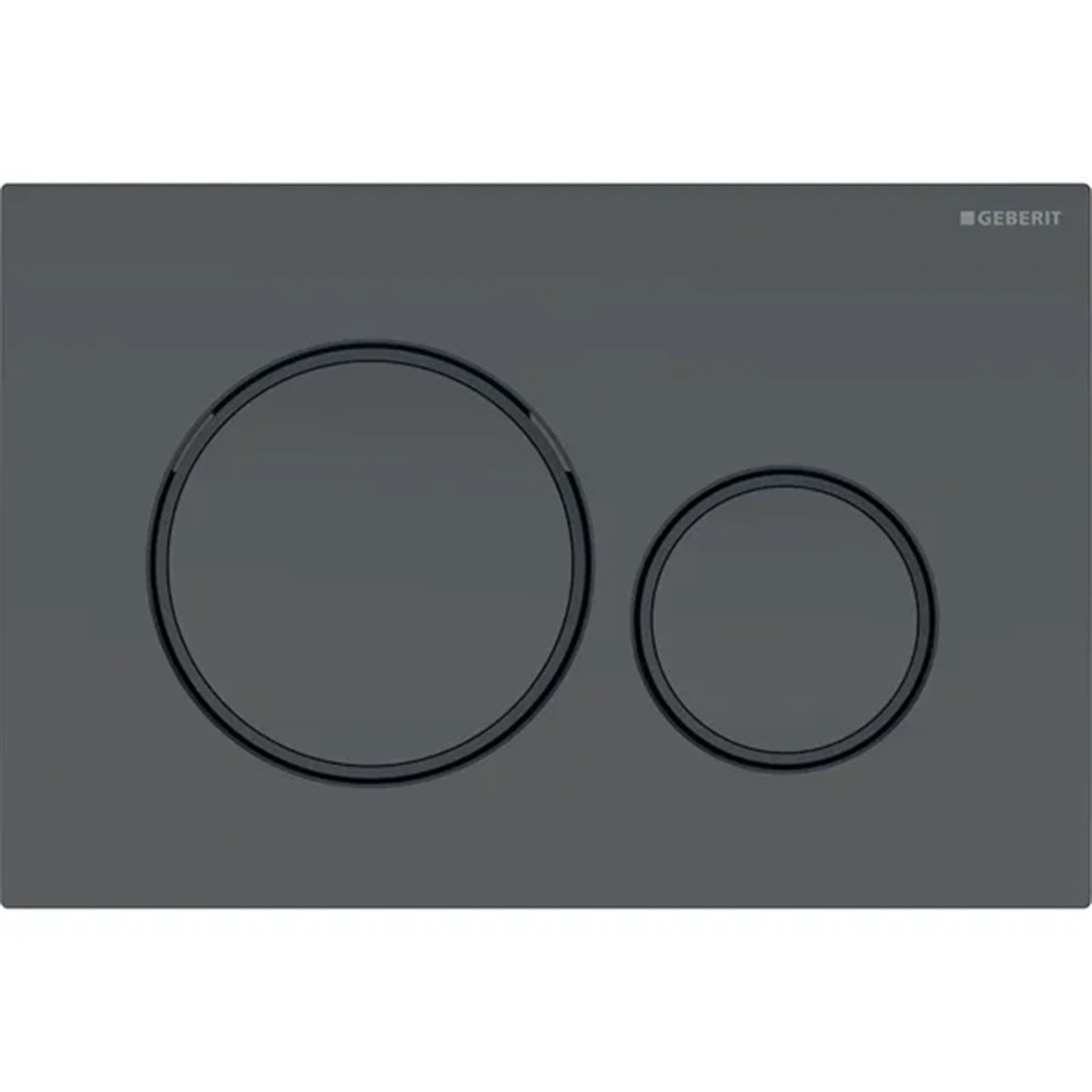 Geberit Sigma20 Kumanda Kapağı, Çift Basmalı, Mat Siyah/Siyah/Mat Siyah