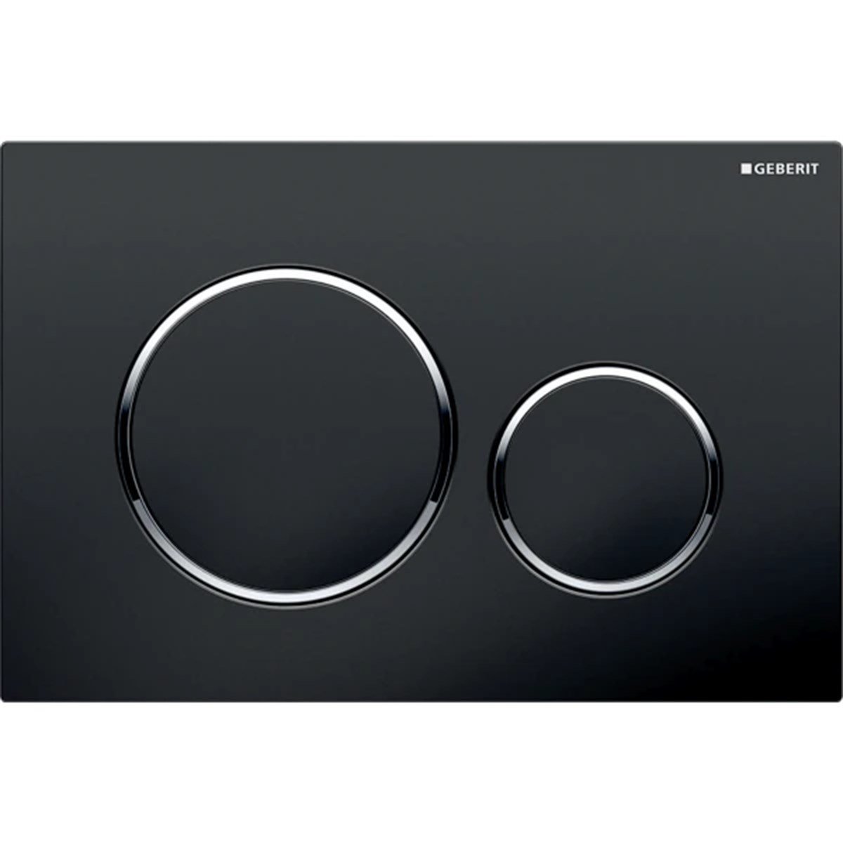 Geberit Sigma20 Kumanda Kapağı, Çift Basmalı, Siyah/Parlak/Siyah