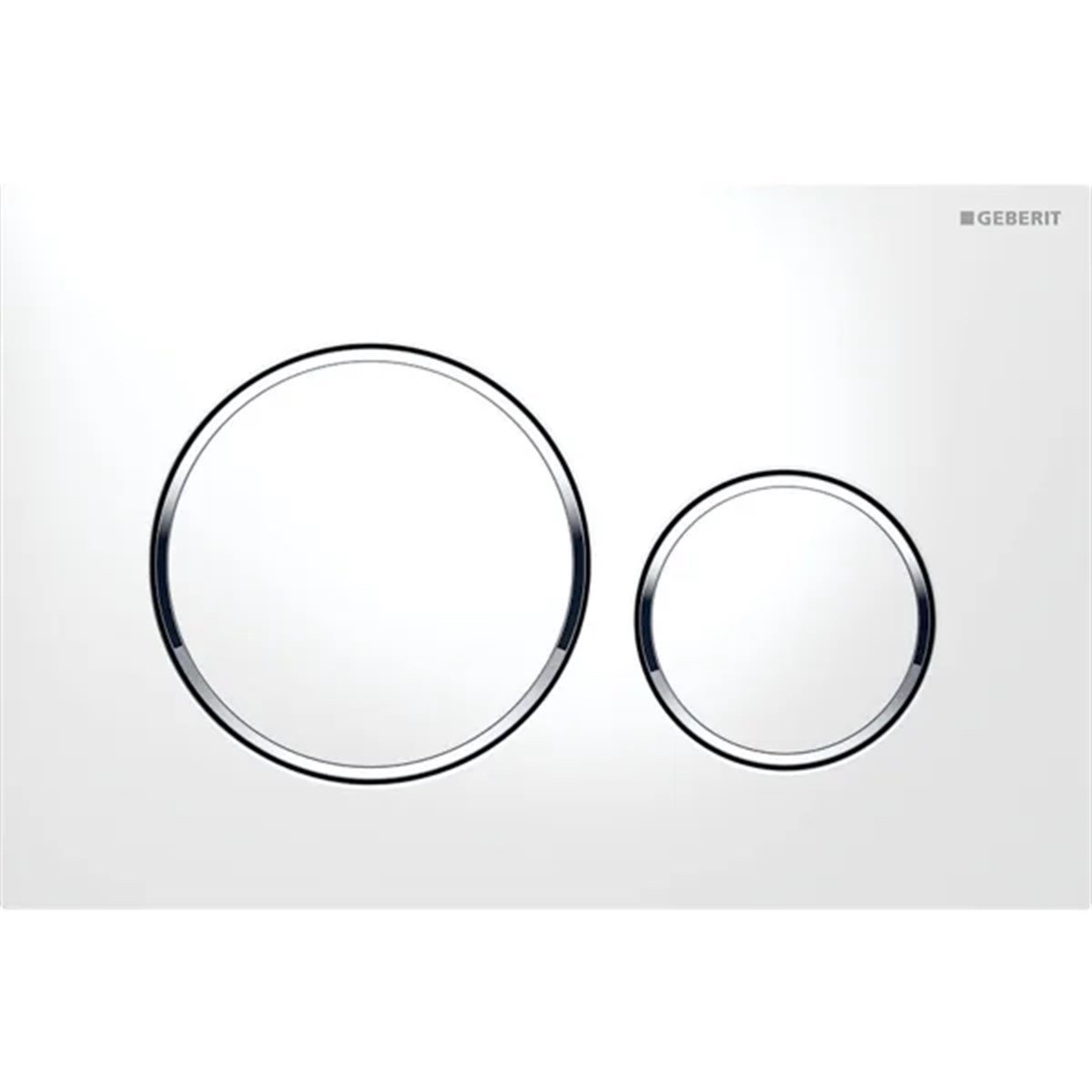Geberit Sigma20 Kumanda Kapağı, Çift Basmalı, Beyaz/Parlak/Beyaz