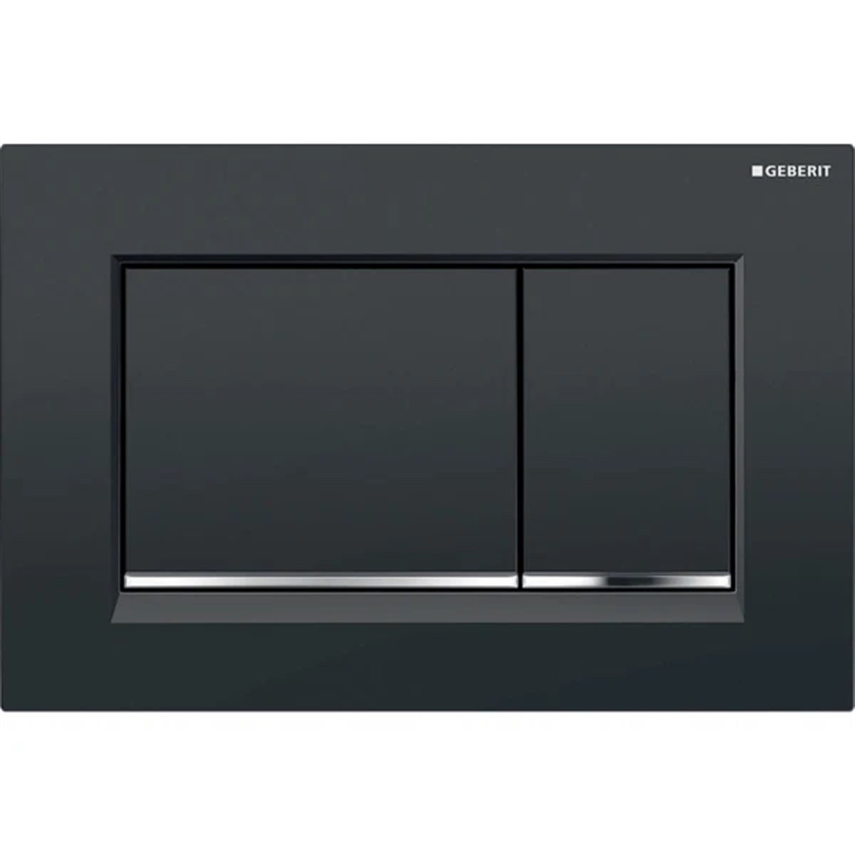 Geberit Sigma30 Kumanda Kapağı, Çift Basmalı, Siyah/Parlak/Siyah