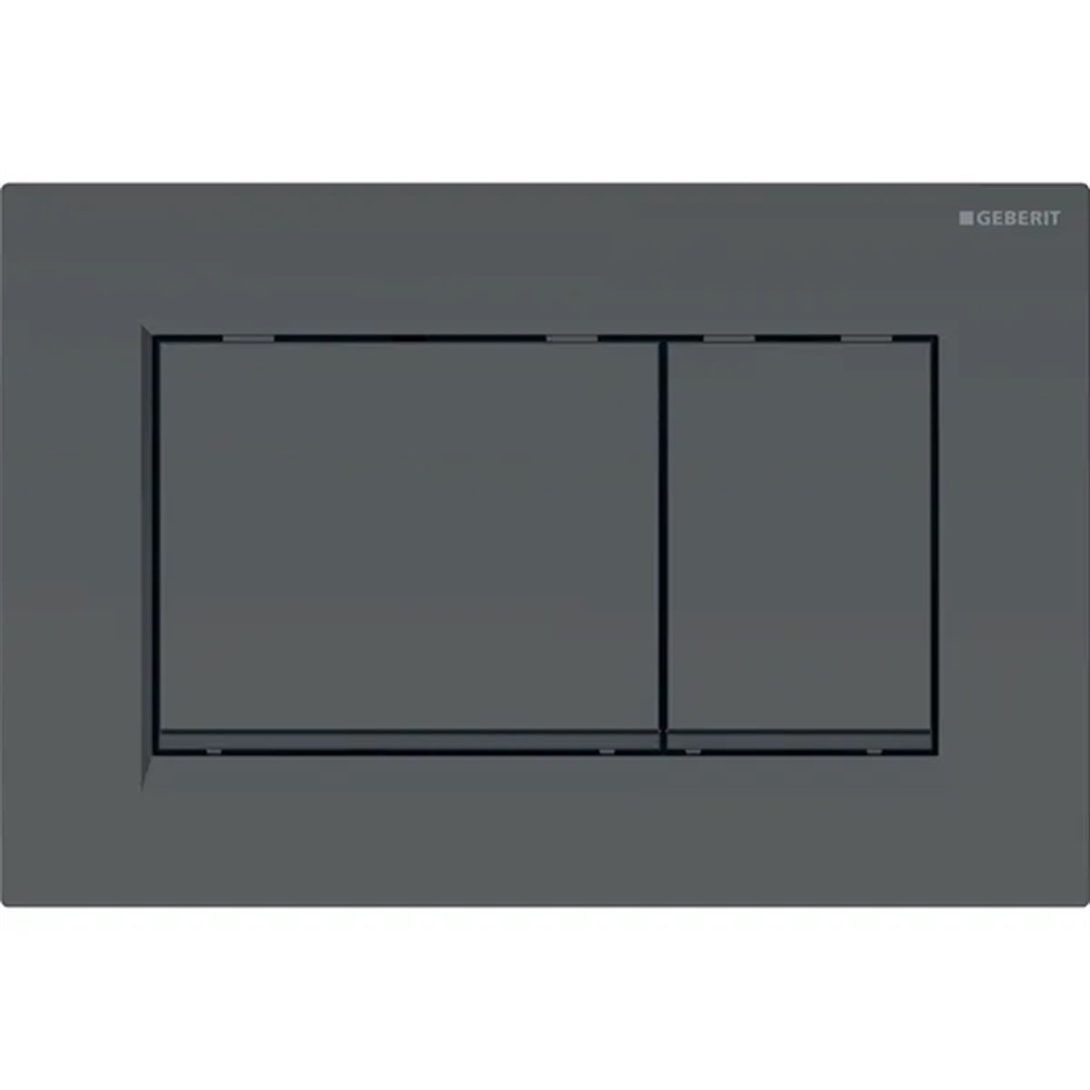 Geberit Sigma30 Kumanda Kapağı, Çift Basmalı, Mat Siyah/Siyah/Mat Siyah