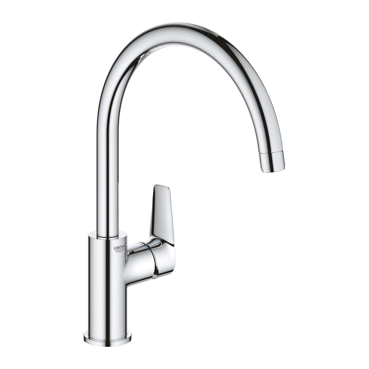 Grohe BauEdge Tek Kumandalı Eviye Bataryası C Çıkış Ucu Krom