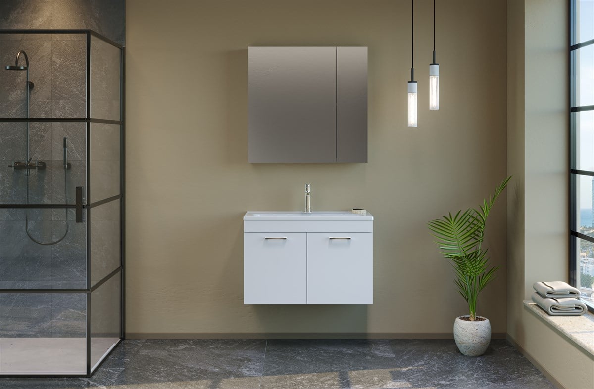 Orka Bafa 80 cm Banyo Dolabı