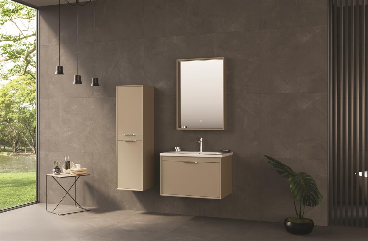 Orka Clay 100 cm Tek Çekmeceli Banyo Dolabı