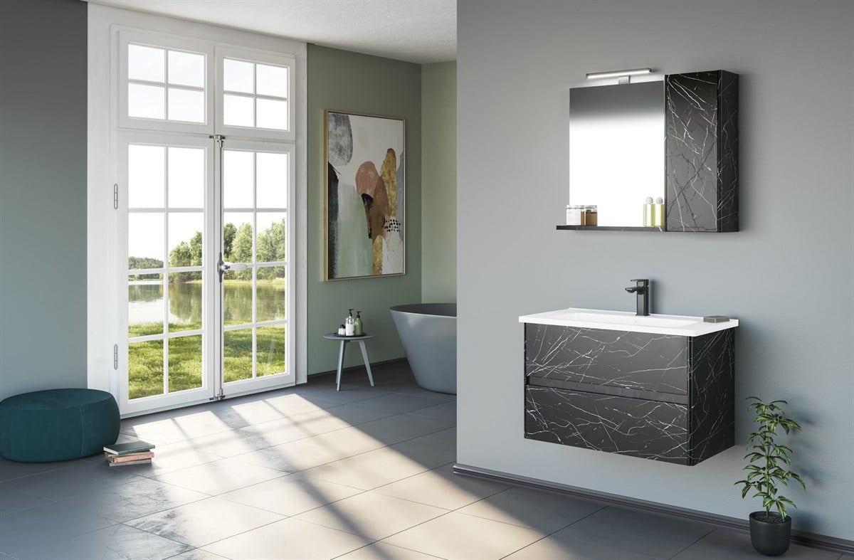 Orka Düden Stone 60 cm Banyo Dolabı