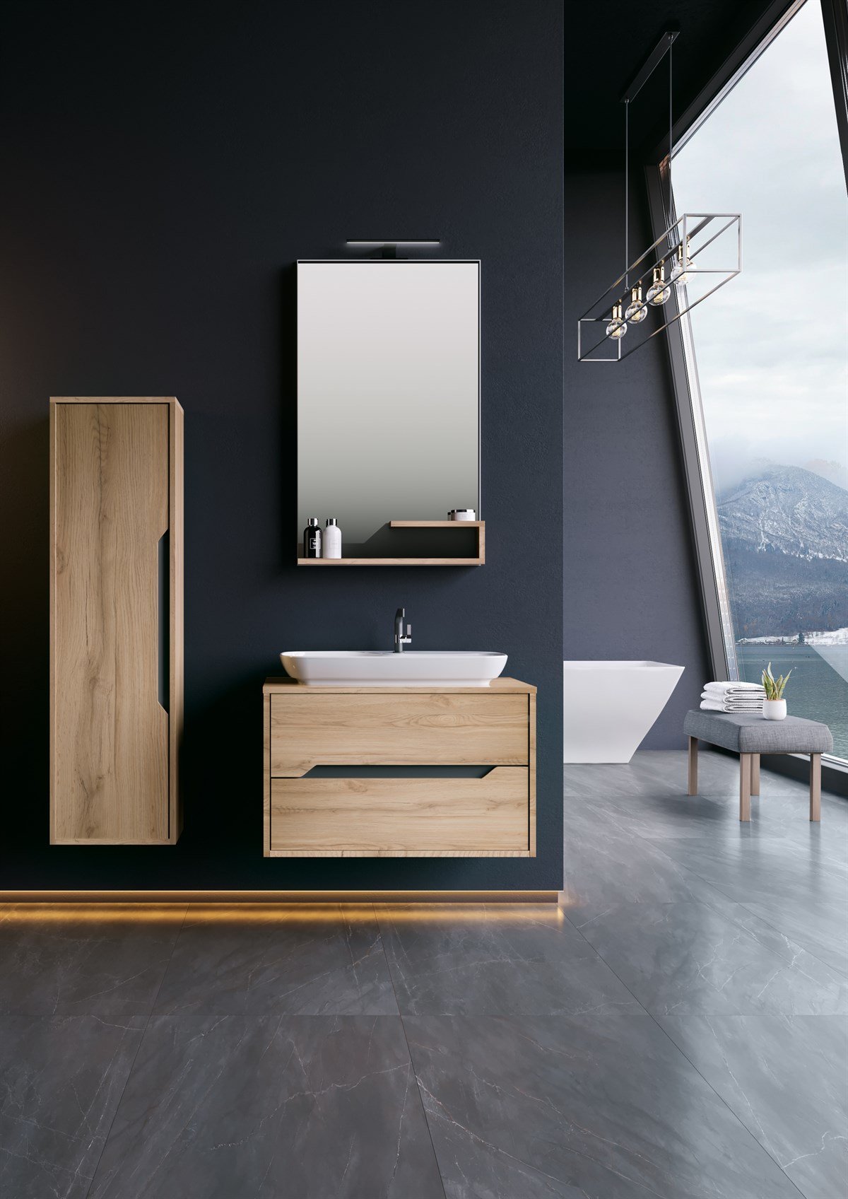 Orka Galia Legnano 80 cm Banyo Dolabı