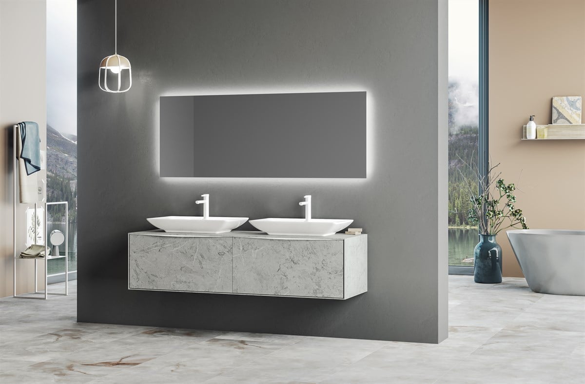 Orka Mono Macael 160 cm Banyo Dolabı
