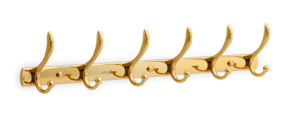 Orka Plus Banyo Aksesuarı Altılı Askılık Gold