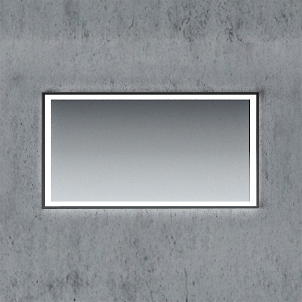Orka Plus Style 120x65 Cm Mat Siyah Çerçeveli Ayna