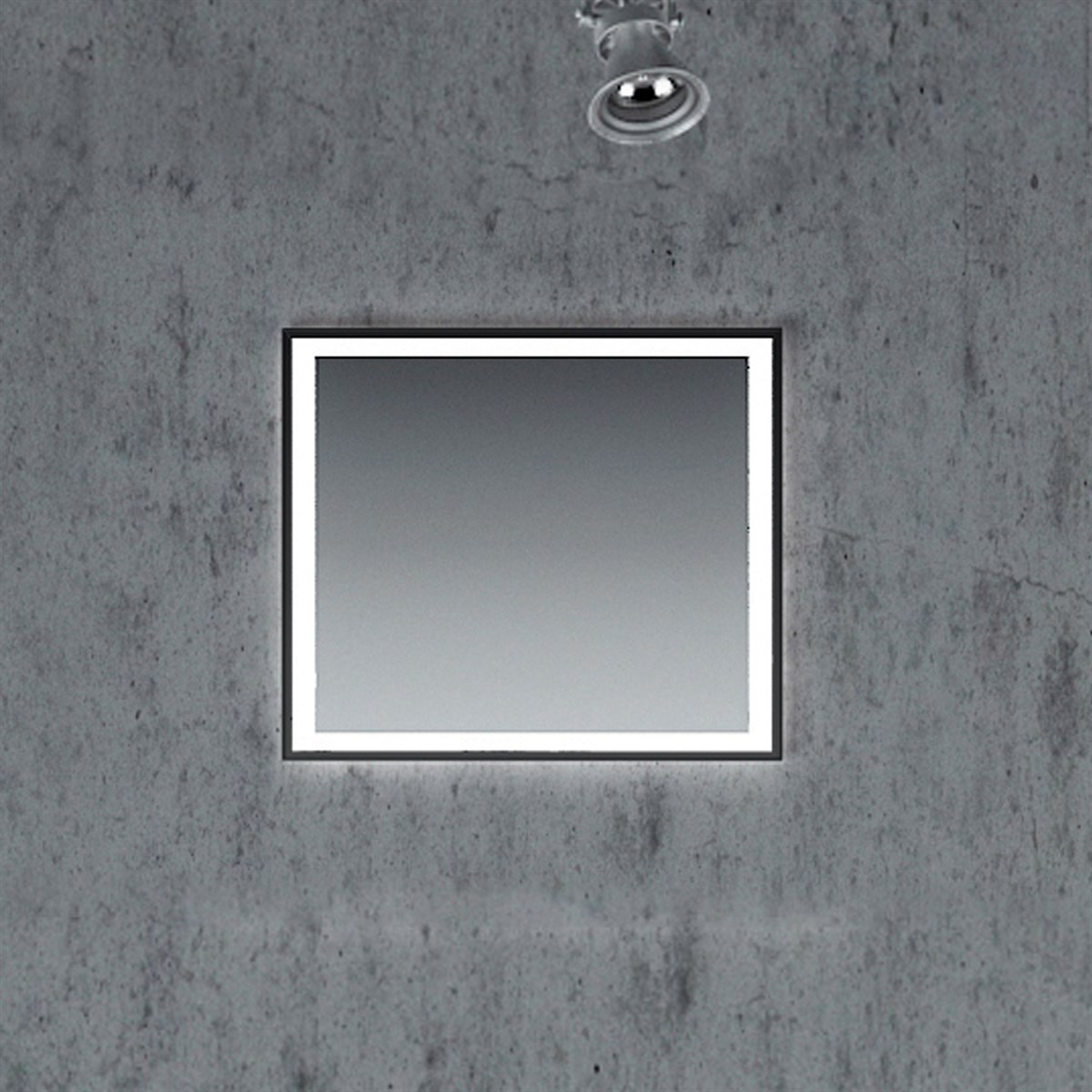 Orka Plus Style 75x65 Cm Mat Siyah Çerçeveli Ayna