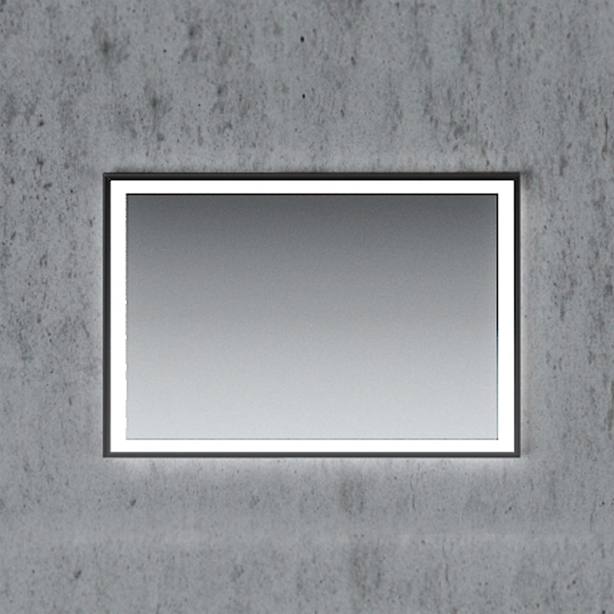 Orka Plus Style 95x65 CmMat Siyah Çerçeveli Ayna