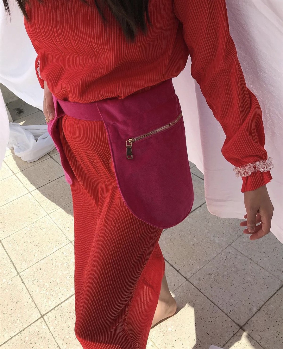 KIRMIZI MAXI BOY ELBİSE