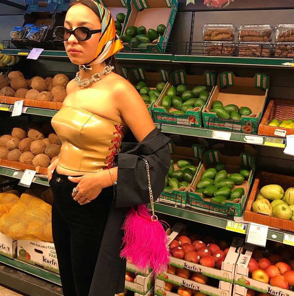 NUDE VEGAN DERİ KORSE