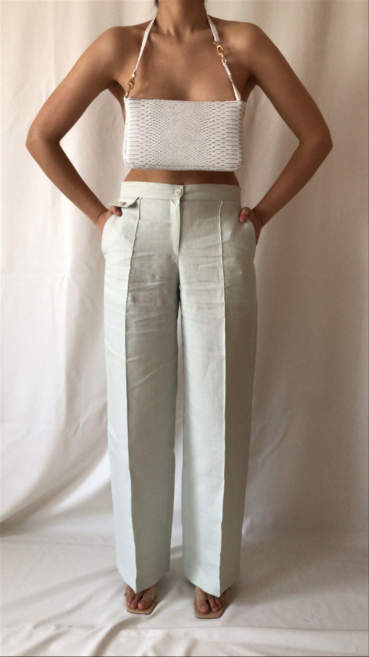 YEŞİL KETEN PANT