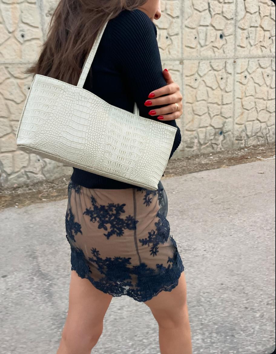 İKİ SAPLI MİNİ KROKODİL ÇANTA