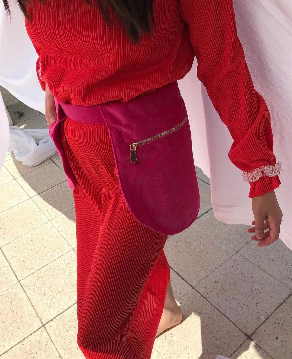 KIRMIZI MAXI BOY ELBİSE